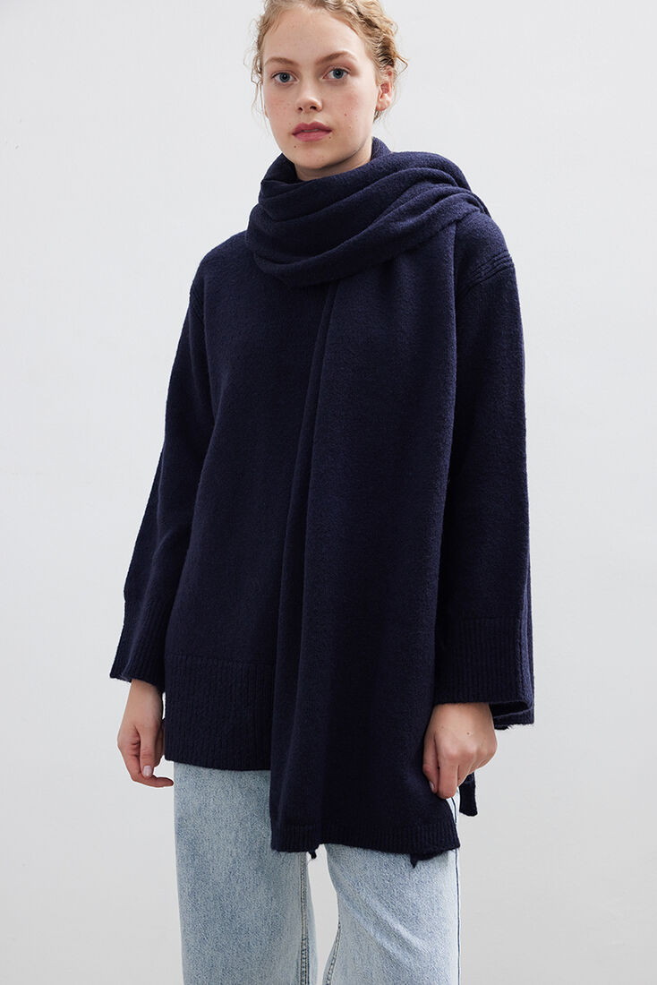 LACİVERT SOFT ATKI