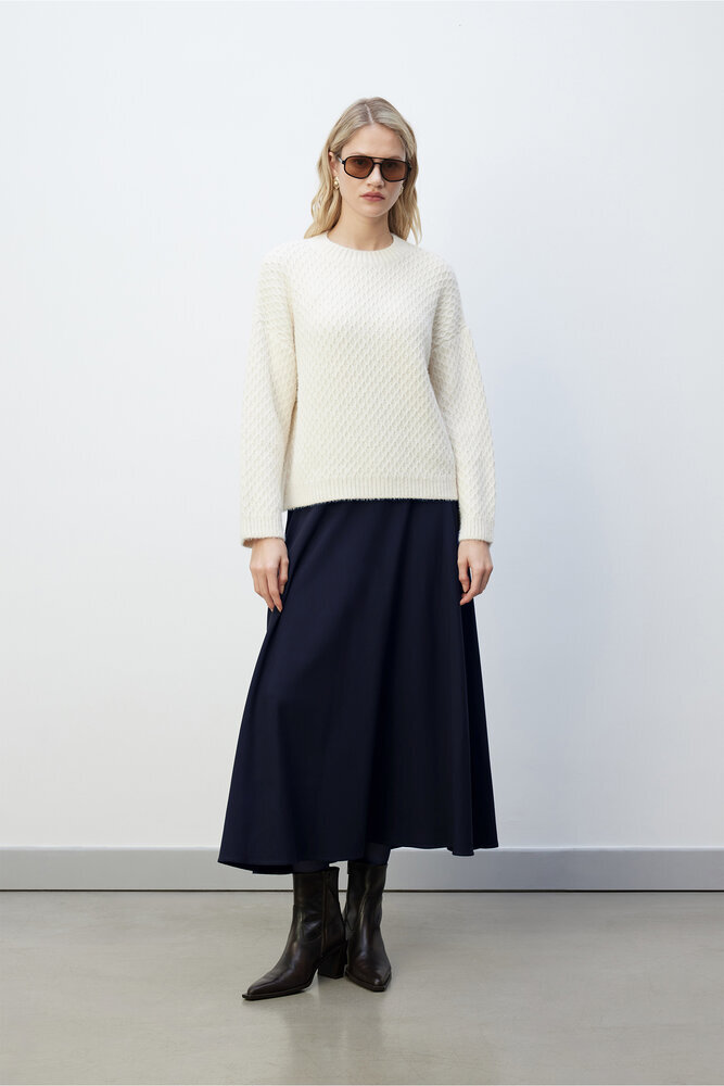 BE BLUE - LACİVERT VOLANLI ETEK