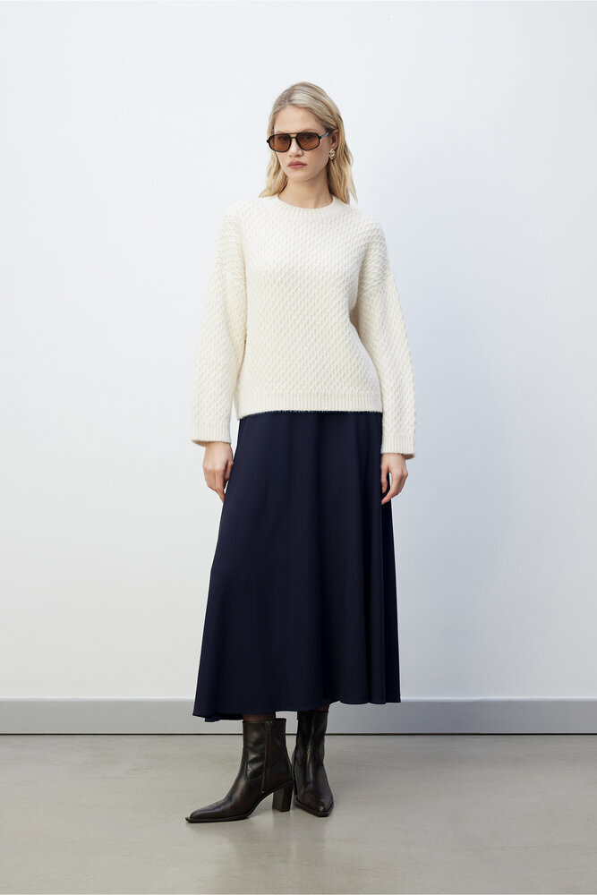 BE BLUE - LACİVERT VOLANLI ETEK