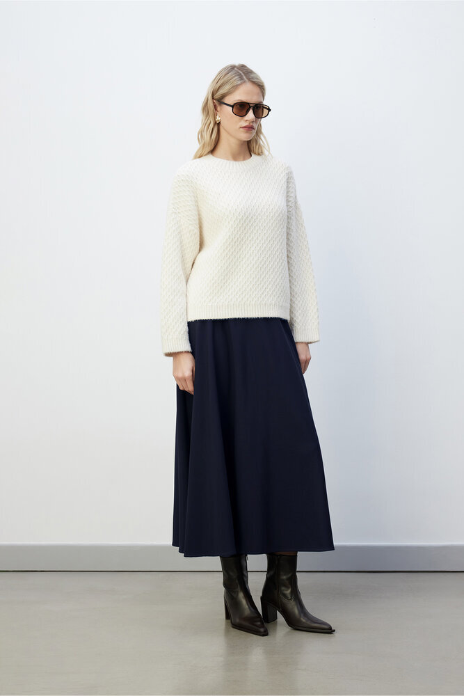 BE BLUE - LACİVERT VOLANLI ETEK