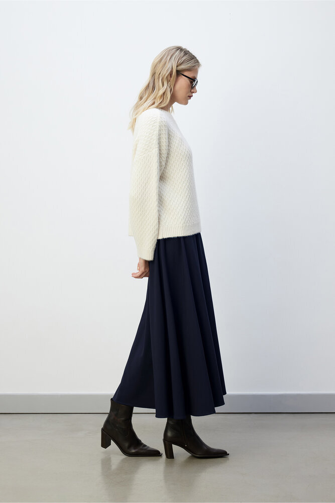 BE BLUE - LACİVERT VOLANLI ETEK