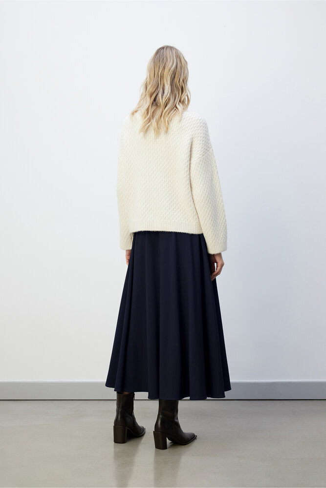 BE BLUE - LACİVERT VOLANLI ETEK