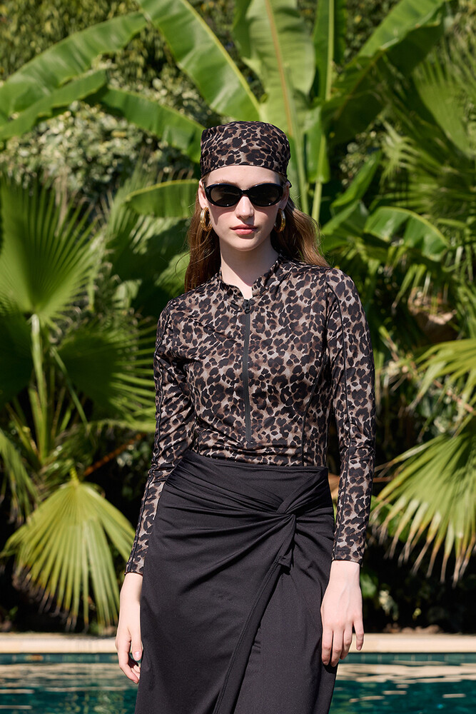 BE BLUE - LEOPAR DESENLİ SURF MAYO