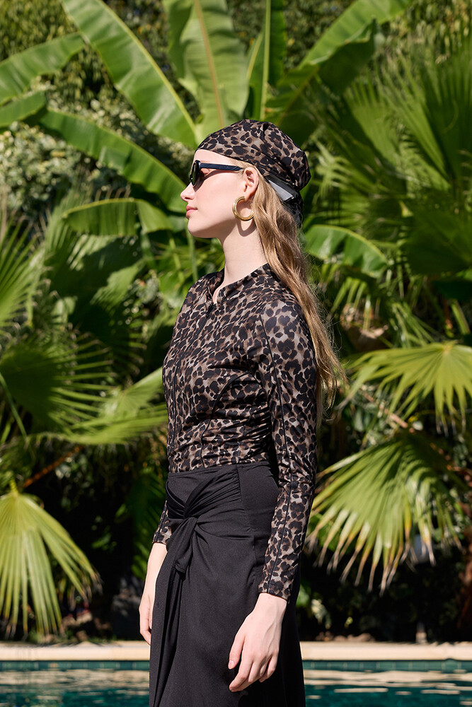 BE BLUE - LEOPAR DESENLİ SURF MAYO