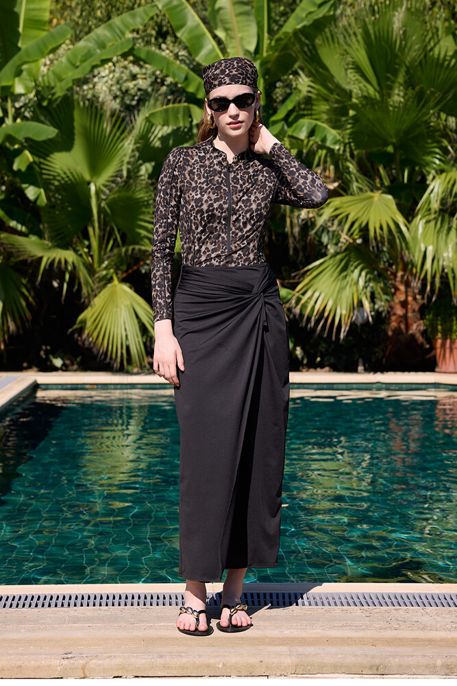 BE BLUE - LEOPAR DESENLİ SURF MAYO