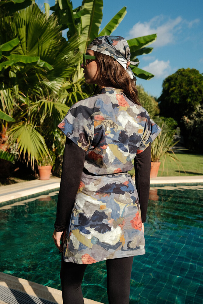 BE BLUE - MAVİ BRUSH TESETTÜR MAYO JİLE