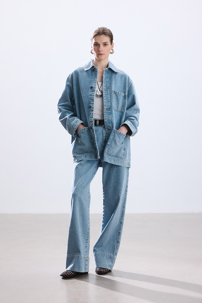 BE BLUE - MAVİ CEP DETAYLI DENİM CEKET