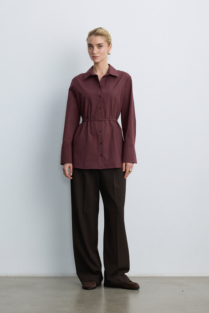 BE BLUE - MÜRDÜM BAĞLAMA DETAYLI GÖMLEK