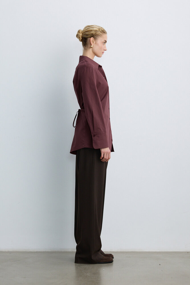 BE BLUE - MÜRDÜM BAĞLAMA DETAYLI GÖMLEK