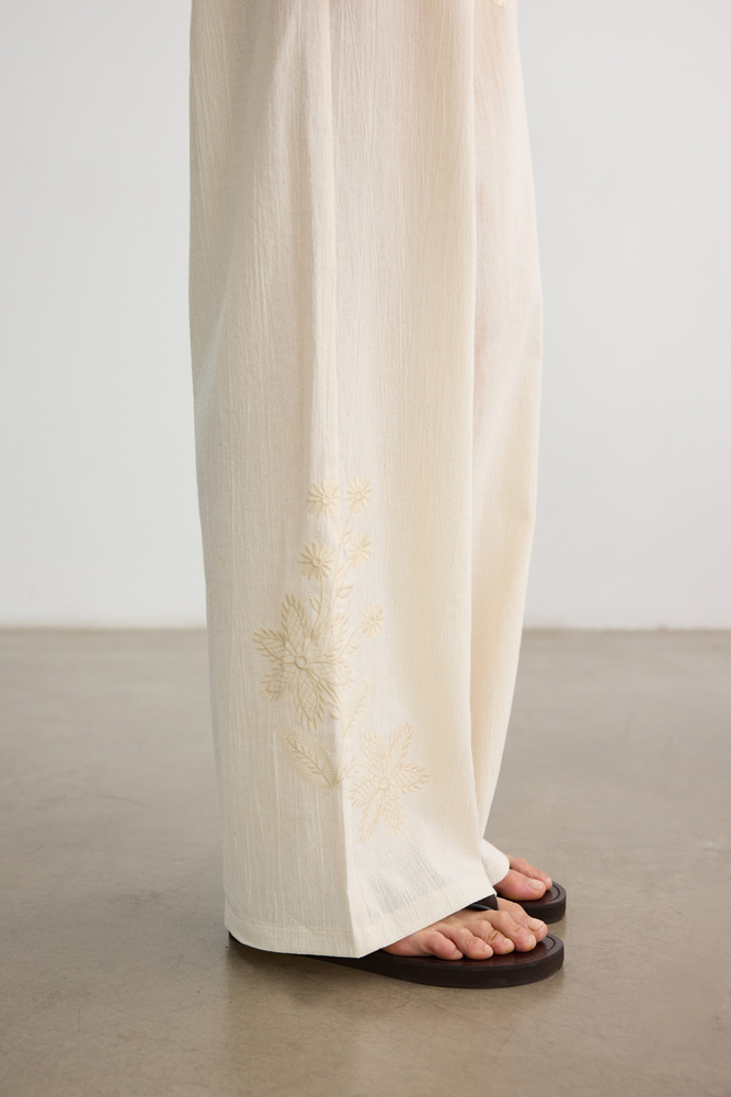 BE BLUE - NATÜREL NAKIŞ DETAYLI PANTOLON