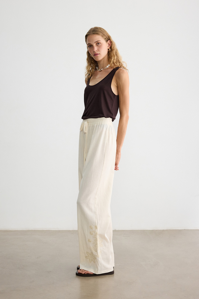 BE BLUE - NATÜREL NAKIŞ DETAYLI PANTOLON