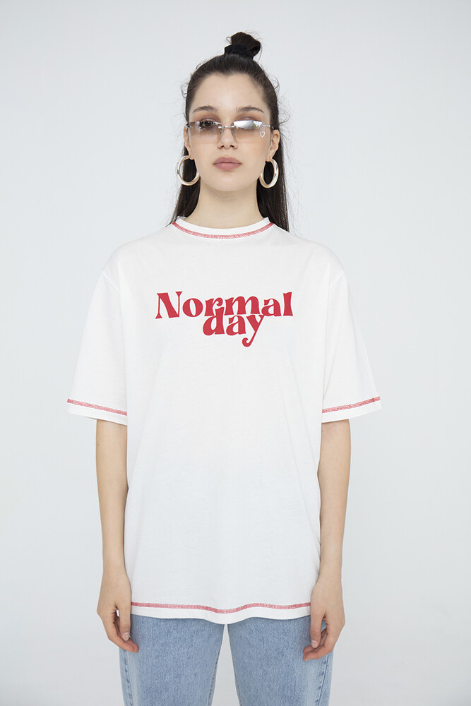 BE BLUE - NORMAL DAY PAMUKLU T-SHIRT