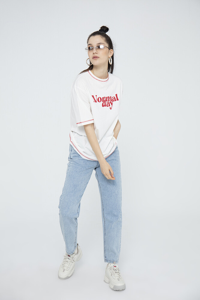 BE BLUE - NORMAL DAY PAMUKLU T-SHIRT