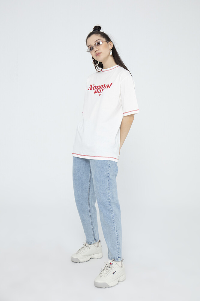 BE BLUE - NORMAL DAY PAMUKLU T-SHIRT