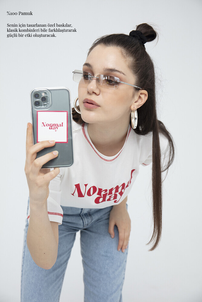 BE BLUE - NORMAL DAY PAMUKLU T-SHIRT