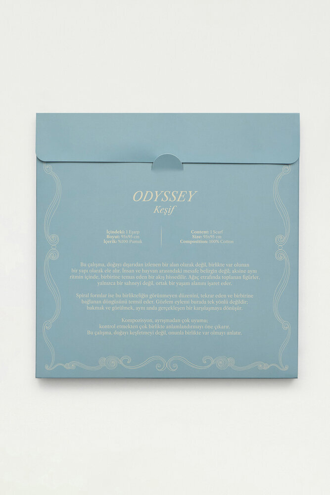 BE BLUE - ODYSSEY HAKİ DESENLİ EŞARP