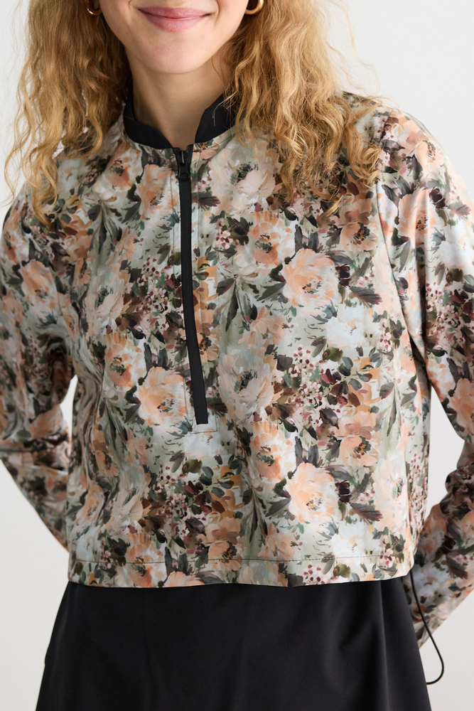 BE BLUE - PASTEL DESENLİ COMFORT TESETTÜR MAYO ELBİSE