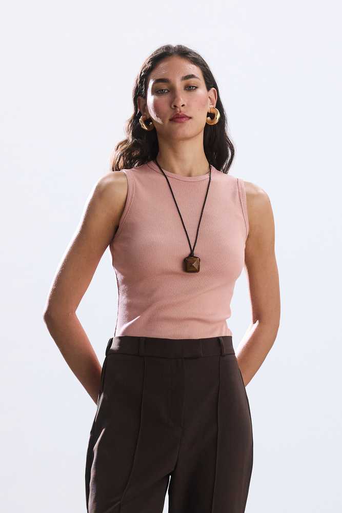 BE BLUE - PEMBE FİTİLLİ ÜST