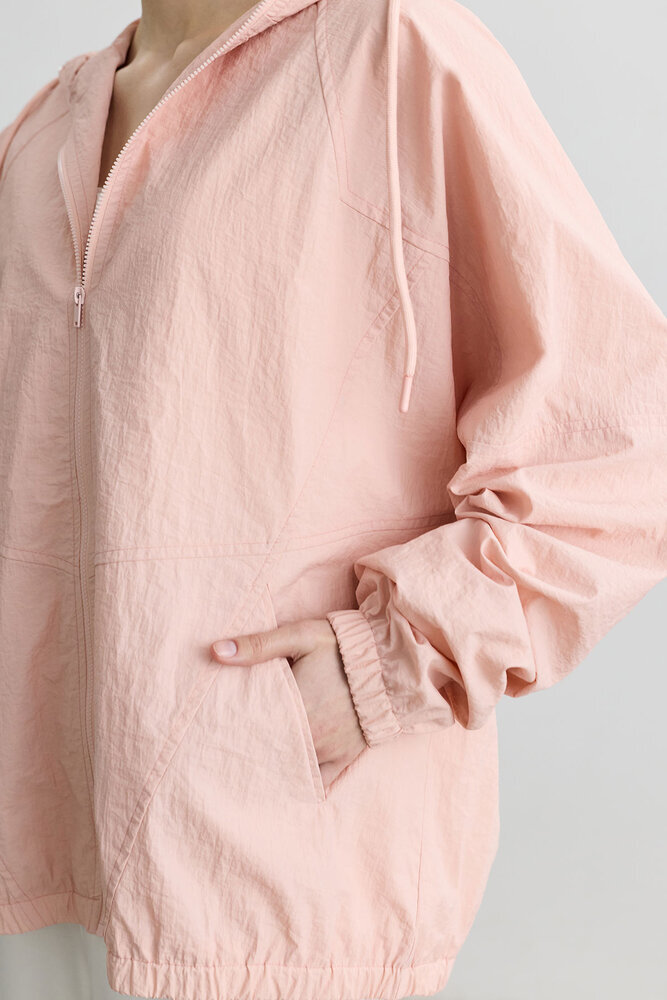 BE BLUE - PEMBE PARÇALI KAPÜŞONLU CEKET