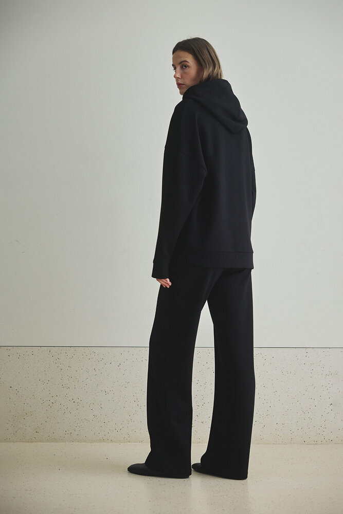 BE BLUE - PREMIUM SİYAH KAPÜŞONLU SWEATSHIRT