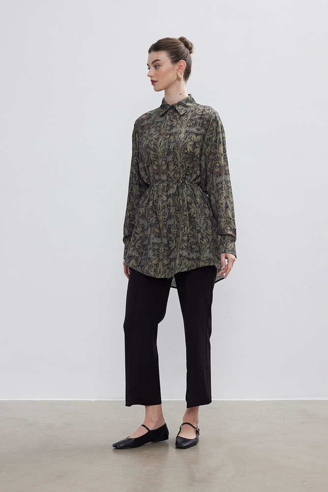 BE BLUE - RETRO FLORAL DESENLİ VINTAGE GÖMLEK (1)