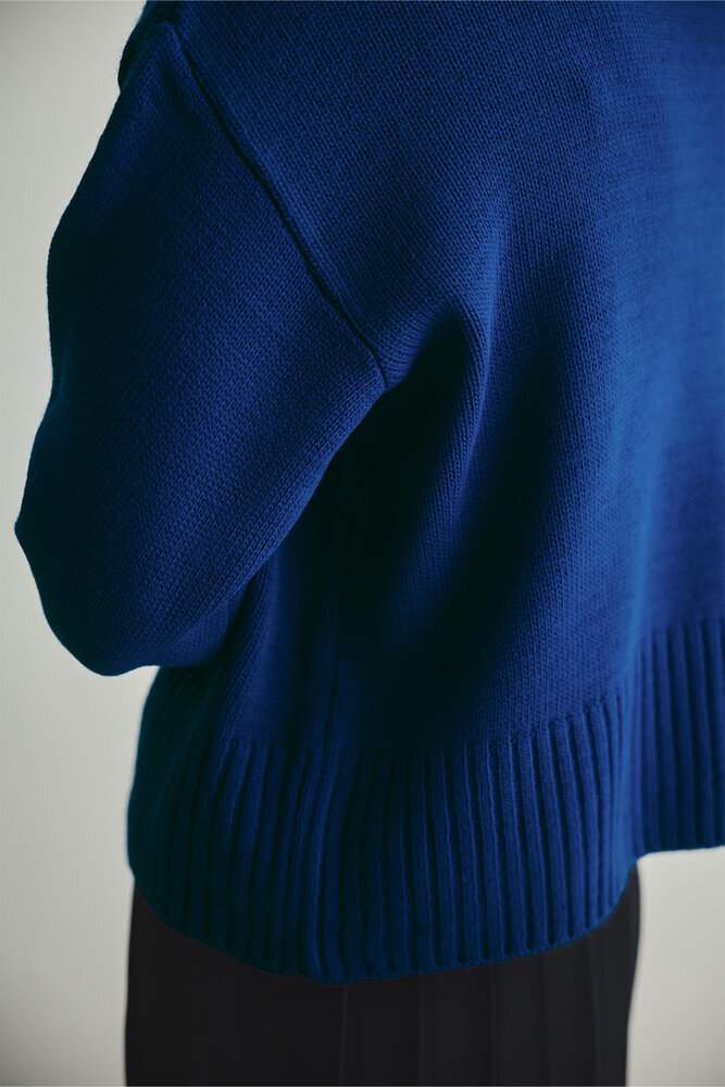 BE BLUE - SAKS MİNİMAL KISA KAZAK