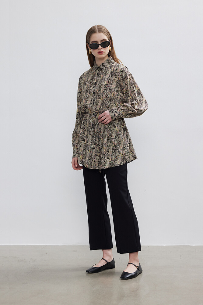 BE BLUE - ŞAL DESENLİ VINTAGE GÖMLEK