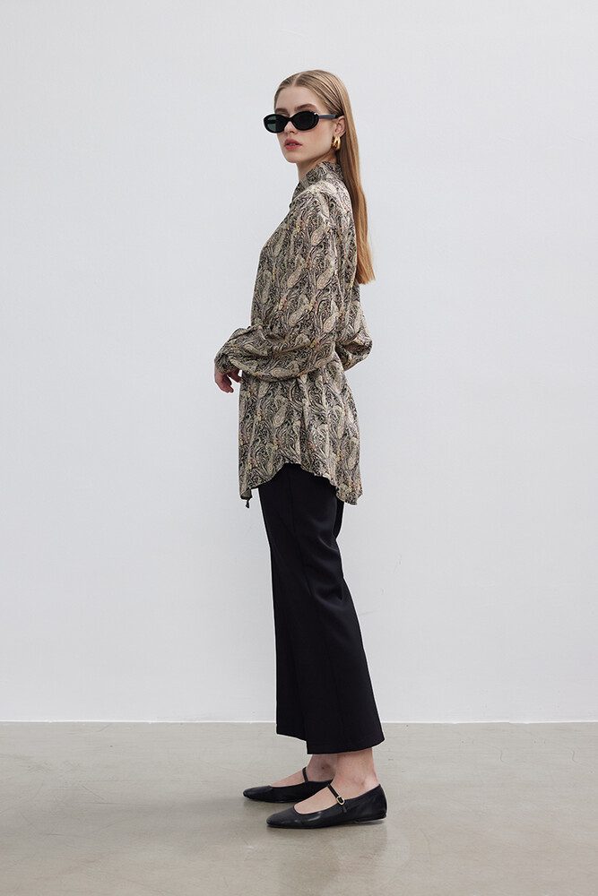 BE BLUE - ŞAL DESENLİ VINTAGE GÖMLEK