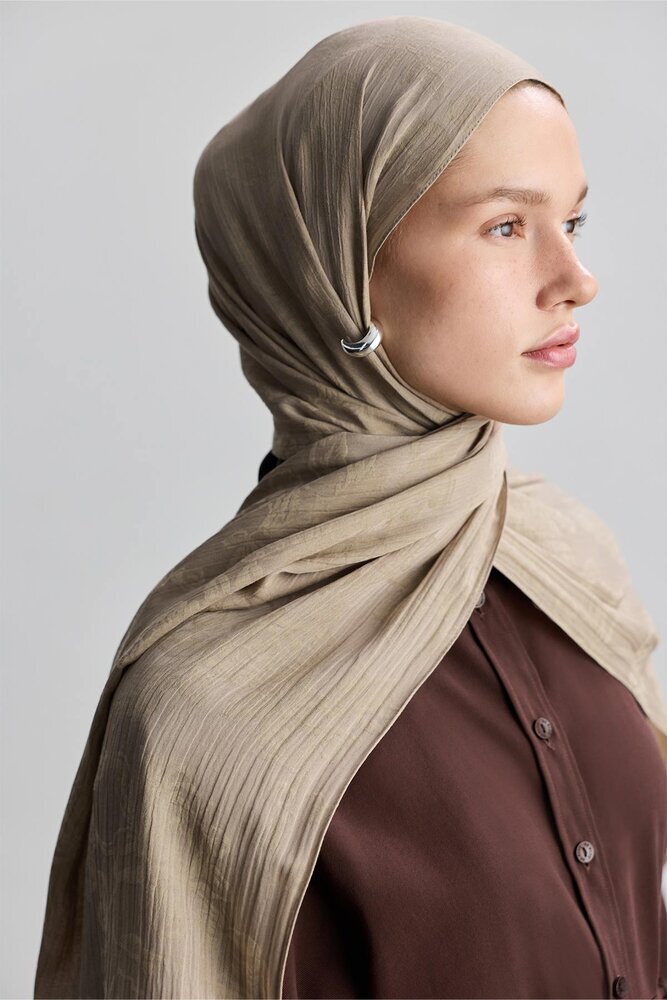 BE BLUE - SICAK BEJ ROSE MAT JAKARLI ŞAL