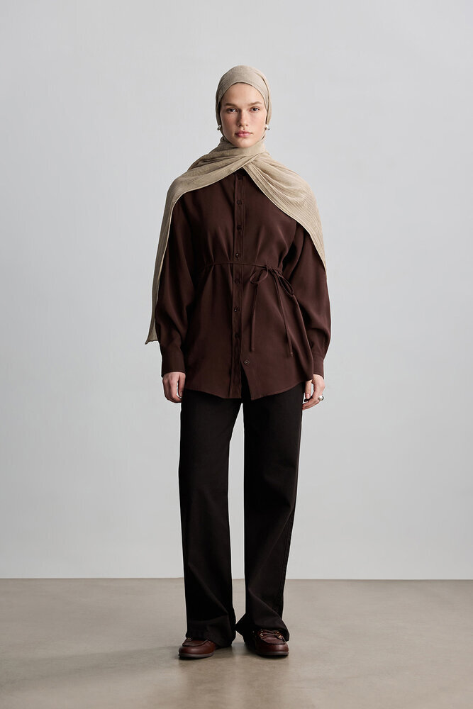 BE BLUE - SICAK BEJ ROSE MAT JAKARLI ŞAL