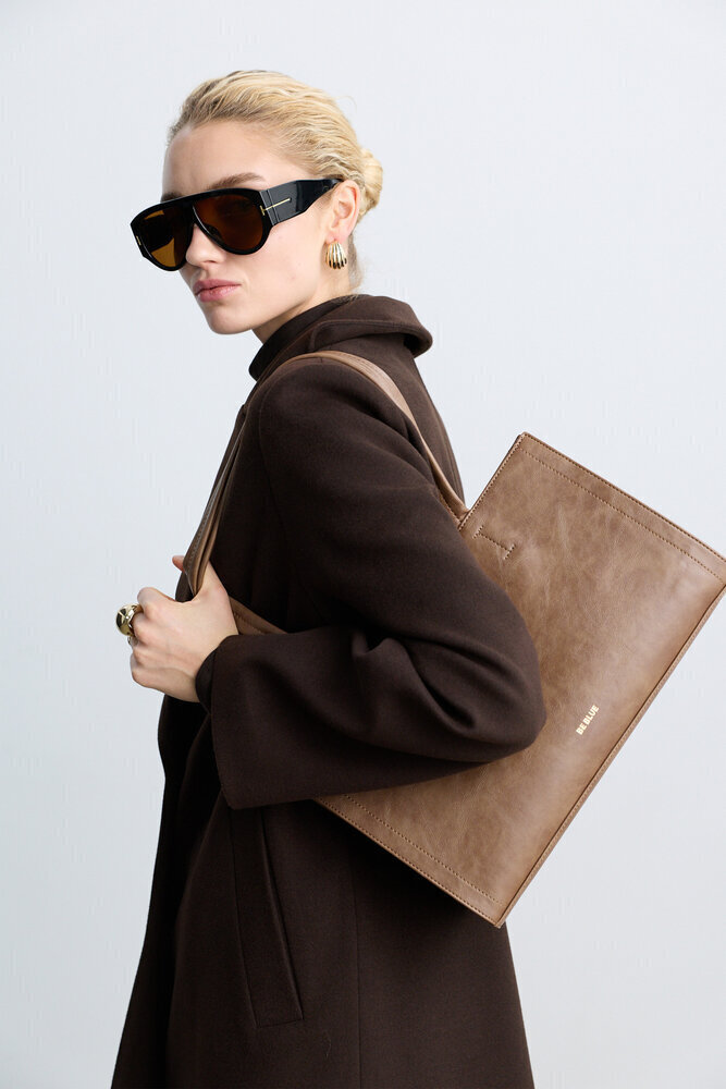 BE BLUE - SICAK KAHVE MİNİMAL OMUZ ÇANTASI