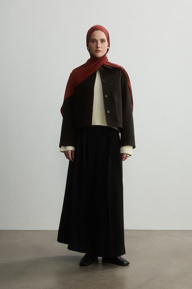 BE BLUE - SICAK KIRMIZI BAMBU PENYE ŞAL