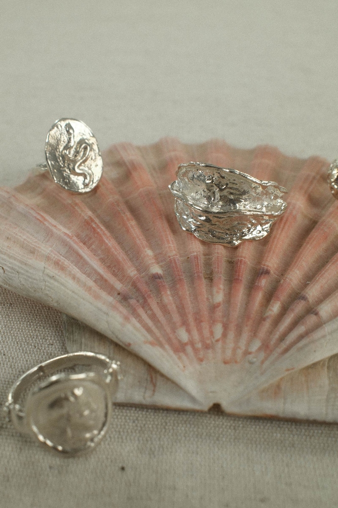 BE BLUE - SILVER AMORF YÜZÜK