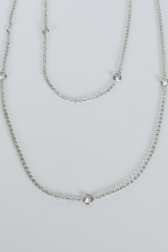 BE BLUE - SILVER TAŞLI ZİNCİR KOLYE