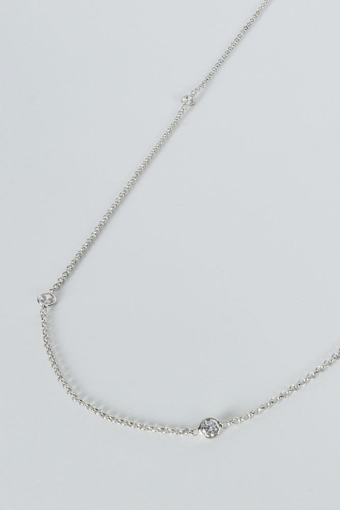 BE BLUE - SILVER TAŞLI ZİNCİR KOLYE