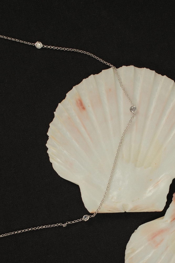 BE BLUE - SILVER TAŞLI ZİNCİR KOLYE