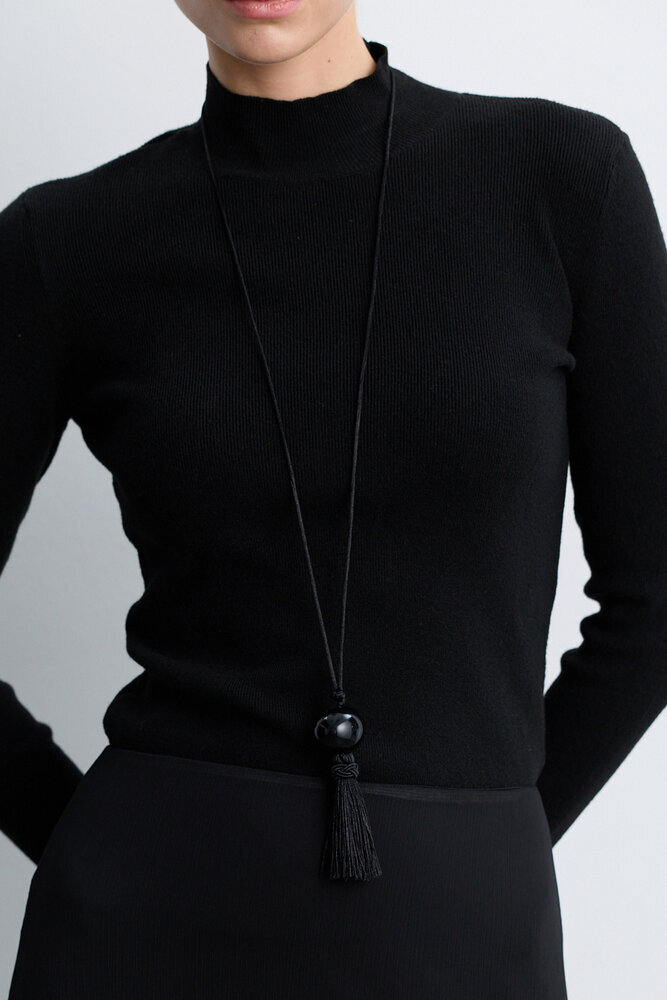 BE BLUE - SİYAH BALIKÇI TRİKO KAZAK