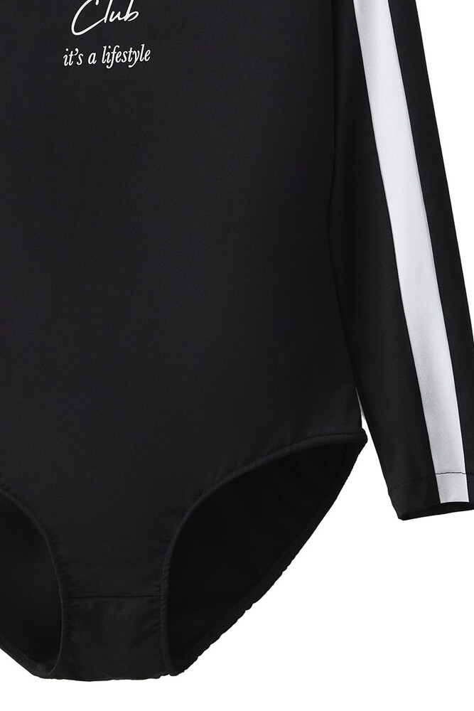 BE BLUE - SİYAH BASKILI SURF MAYO