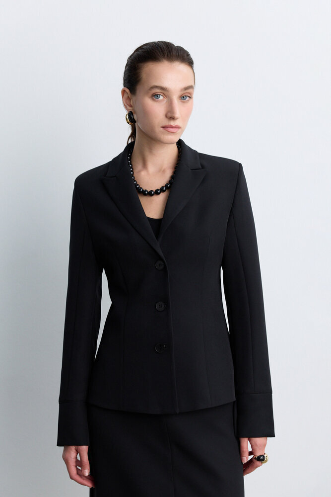 BE BLUE - SİYAH BELE OTURAN BLAZER