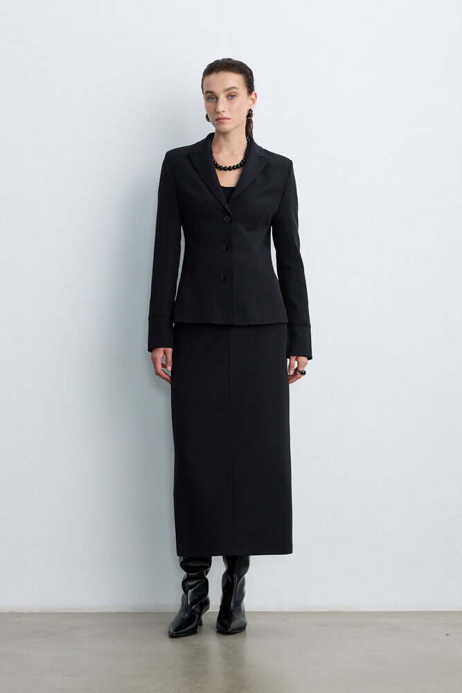 BE BLUE - SİYAH BELE OTURAN BLAZER