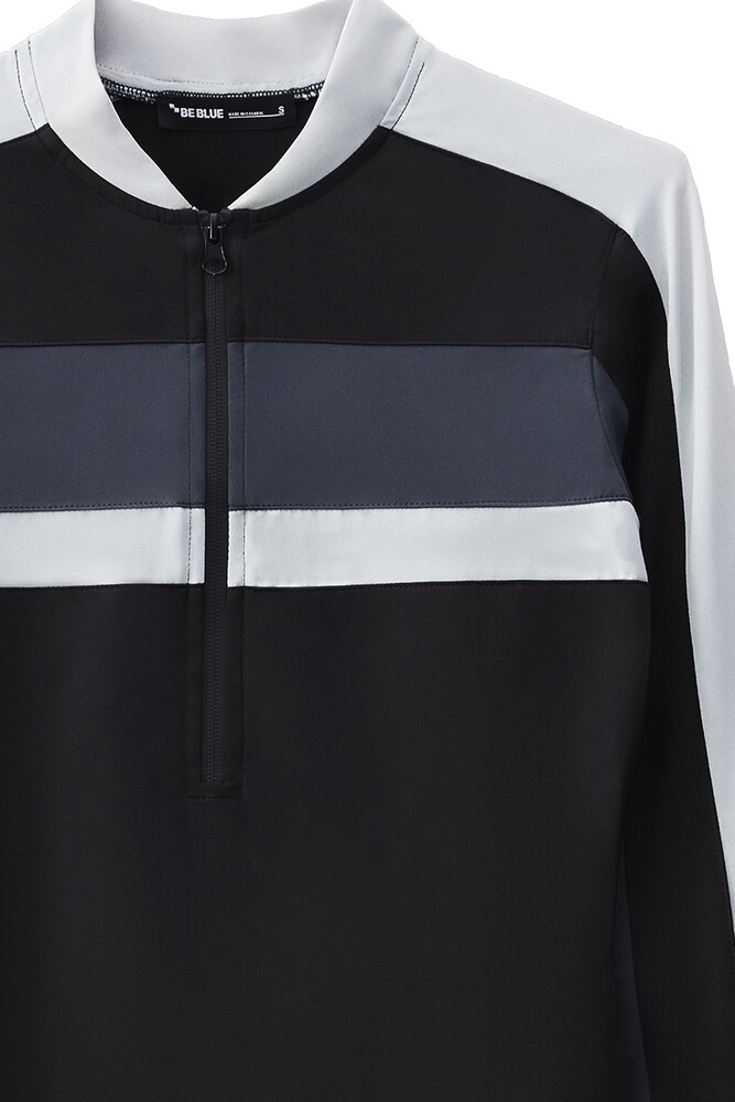 BE BLUE - SİYAH BLOK DETAYLI SURF MAYO