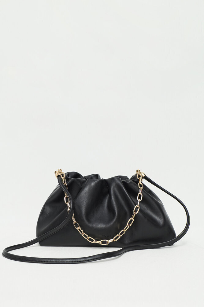 BE BLUE - SİYAH BÜZGÜLÜ ÇANTA