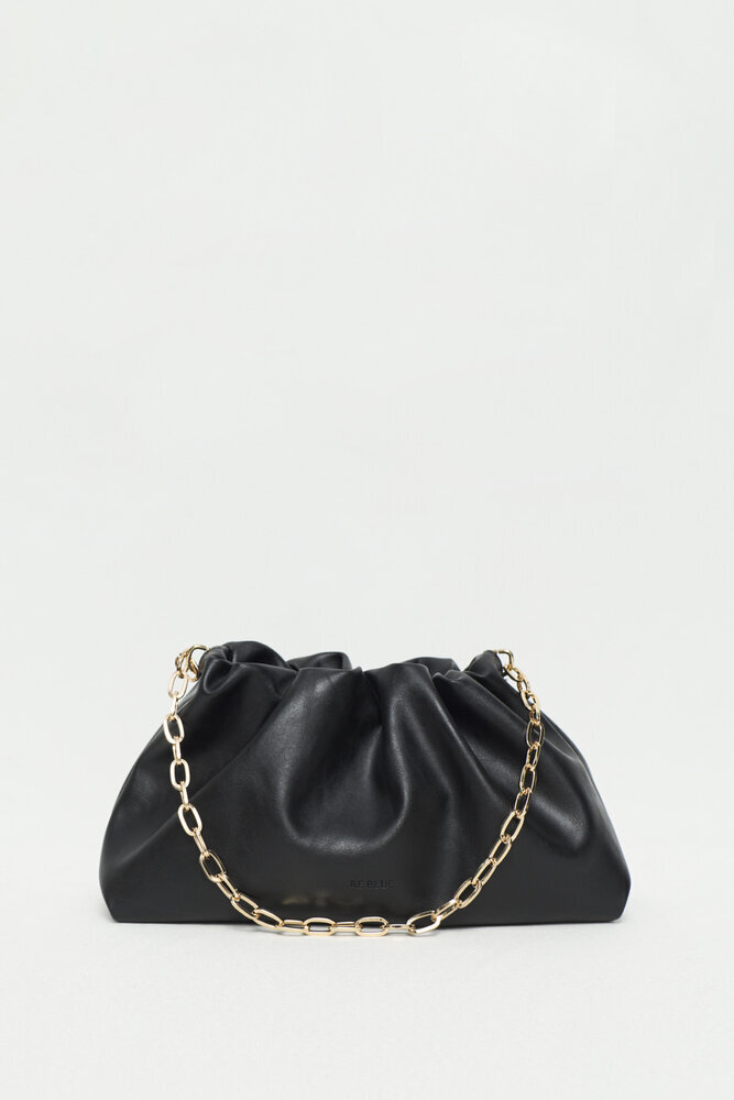 BE BLUE - SİYAH BÜZGÜLÜ ÇANTA