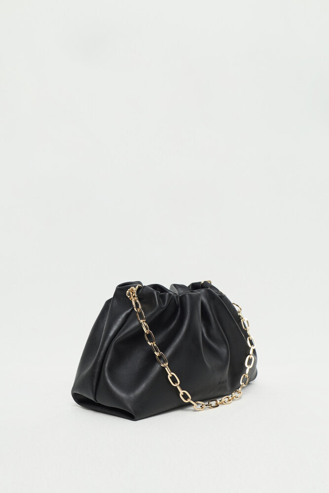 BE BLUE - SİYAH BÜZGÜLÜ ÇANTA