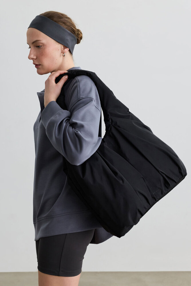 BE BLUE - SİYAH BÜZGÜLÜ SHOPPER ÇANTA