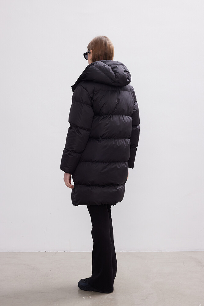 BE BLUE - SİYAH ÇIKARILABİLİR KAPÜŞONLU MONT