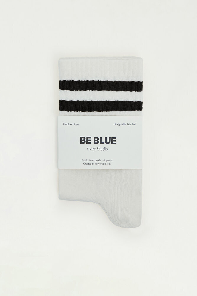 BE BLUE - SİYAH ÇİZGİ DETAYLI ÇORAP