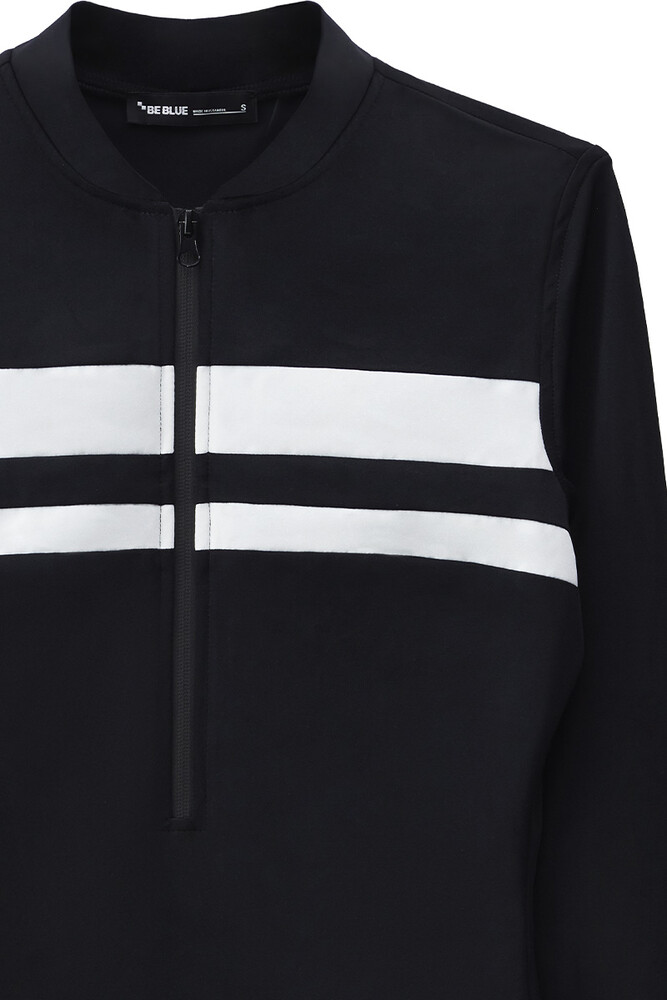 BE BLUE - SİYAH ÇİZGİLİ SURF MAYO