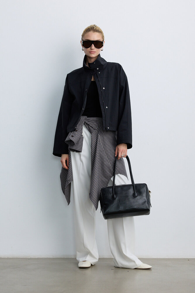 BE BLUE - SİYAH DİK YAKA CEKET