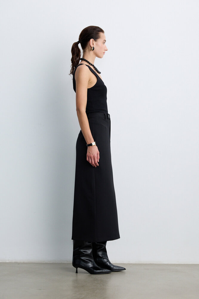 BE BLUE - SİYAH DİKİŞ DETAYLI KALEM ETEK